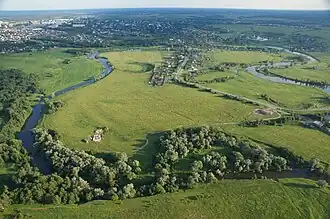 Общий вид на деревню с воздуха