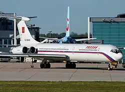 Ил-62 СЛО „Россия“ в аэропорту Штутгарта