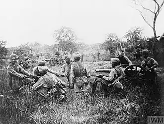 Кашмирская горная батарея в бою при Махиве