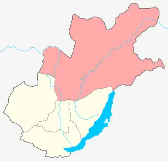 Киренский уезд на карте