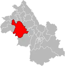 Кантон на карте департамента Изер