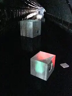 Перформанс Исмета Шейх-Задэ «Самозахват» в шахте для ремонта подводных лодок в рамках фестиваля современного искусства «Балаклавская Одиссея». Севастополь, 13.08.2010.