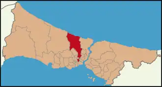 Эюп на карте