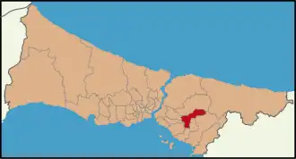 Санджактепе на карте