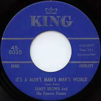 Обложка сингла Джеймса Брауна «It’s a Man’s Man’s Man’s World» (1966)
