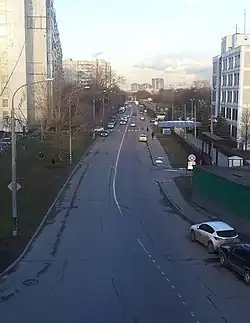 Улица Ивана Франко, вид с эстакады Кубинка-Боженко