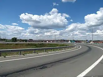 Вид на Ивановку с объездной дороги Оренбурга