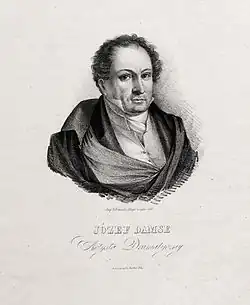 Литографический портрет композитора Ю́зефа Да́мсе
