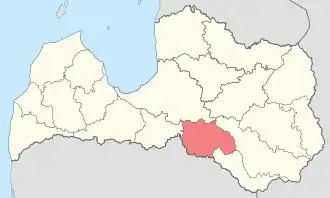 Екабпилсский уезд на карте