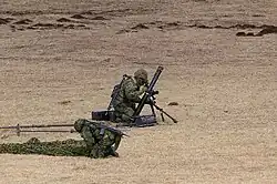 Солдаты Сил самообороны Японии на учениях