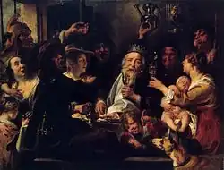 Бобовый король. Ок. 1638. Холст, масло. Государственный Эрмитаж, Санкт-Петербург