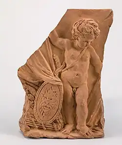 Военный путто с флагом