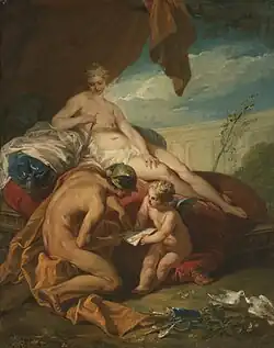 Гермес и Венера обучают Купидона, частное собрание