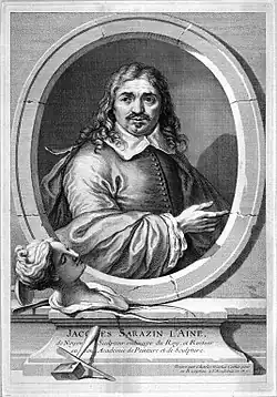 Портрет Жака Саразена. 1731. Офорт, резец