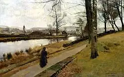 Дж. Патерсон. Последний поворот, Зима. 1885. Картон, масло