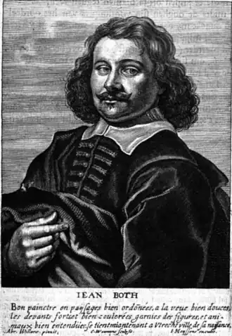 Портрет Яна Бота. Офорт для «Золотого кабинета» Корнелиса де Би. 1662