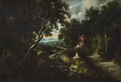 Агарь и ангел в пустыне. До 1670. Холст, масло. Дворец изящных искусств, Лилль