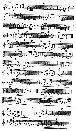 Ноты музыки танца из сборника «Азербайджанские народные танцы» (Баку, 2002)