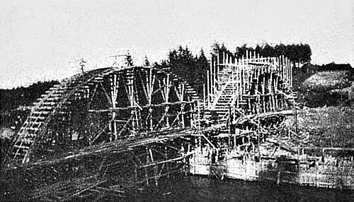 Строительство моста через Янисйоки, 1919 год