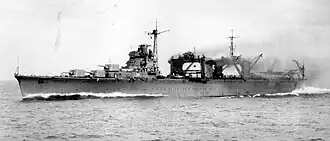 «Ниссин» на ходовых испытаниях 19 февраля 1942 года.