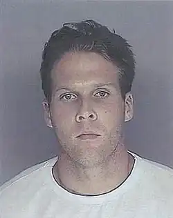 Фото Голливуда из архивов Департамента Шерифа Округа Санты-Барбары, сделанное во время его ареста, 10 марта 2005 года