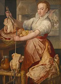 Кухарка. 1574. Дерево, масло. Музей истории искусств, Вена