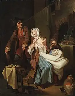 Нарушена семейная идиллия (В детской). До 1806. Холст, масло. Местонахождение не определено