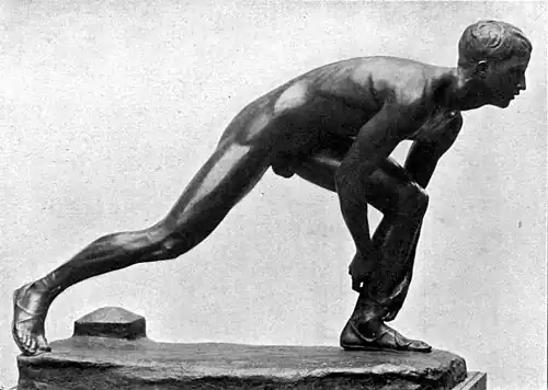 Бегун на старте.