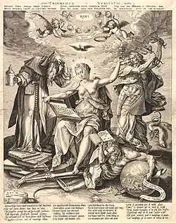 Триумф истины. По оригиналу М. Де Воса. 1579. Офорт