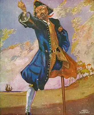 «Долговязый» Джон Сильвер(иллюстрация с обложки «Острова сокровищ», Барселона, издание 1926 года)