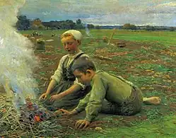 Сбор урожая картофеля, 1898