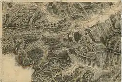 нижняя Австрийская сторона  Глогниц, Шоттвен (внизу слева), около 1790 г.