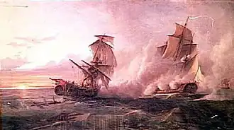 Junon против HMS Fox