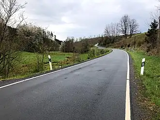 Реконструированный участок дороги K40 у хутора Форм Коль, апрель 2025