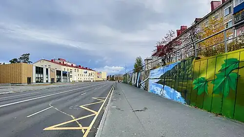 Подпорная стенка на ул. Свердлова в Качканаре