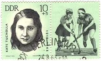 Кете Тухолла на почтовой марке ГДР. 1963 г.