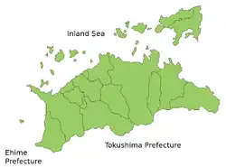 Карта префектуры Кагава