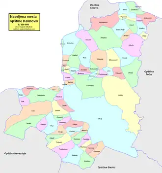 Община Калиновик на карте