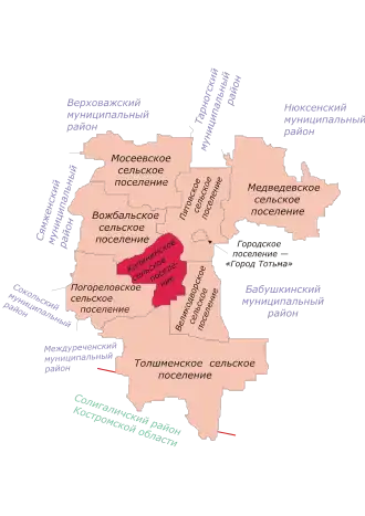 Муниципальное образование «Калининское» на карте