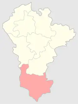 Велюнский уезд на карте