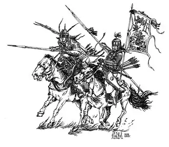 Комплексы вооружения калмыцкой знати XVIII в. Реконструкция и рисунок Л.А. Боброва по материалам музейных собраний РФ, КНР, изобразительным и письменным источникам