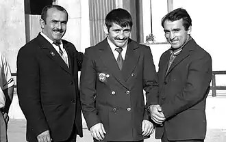 Арменак Карапетян (слева), Загалав Абдулбеков и Али Алиев