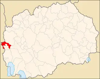 Община Дебар на карте