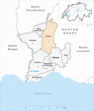 Криссье на карте