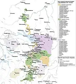 Карта владений графов фон Монфорт и фон Верденберг в XIV - XV веках.