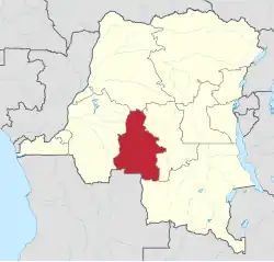 Западное Касаи на карте