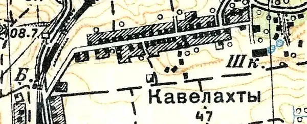 План деревни Кавелахта. 1939 год