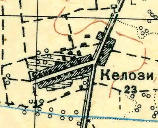 План деревни Келози. 1931 год