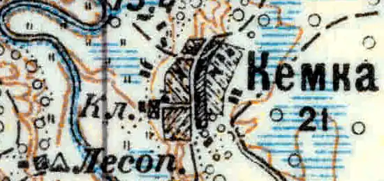 План деревни Кемка. 1926 год