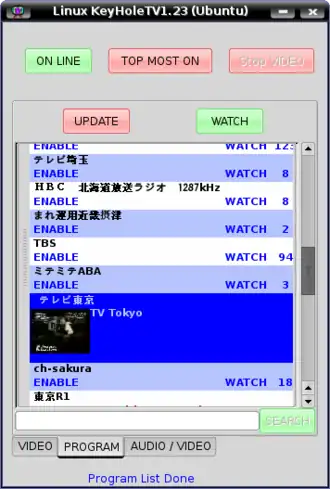 Скриншот программы KeyHoleTV